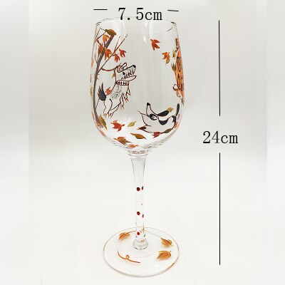Interessant Blei-frei Gemalt Rotwein Tasse Hand gemalt becher Wein glas Cocktail glas Runde tassen Bar Hotel Party Getränk: A14