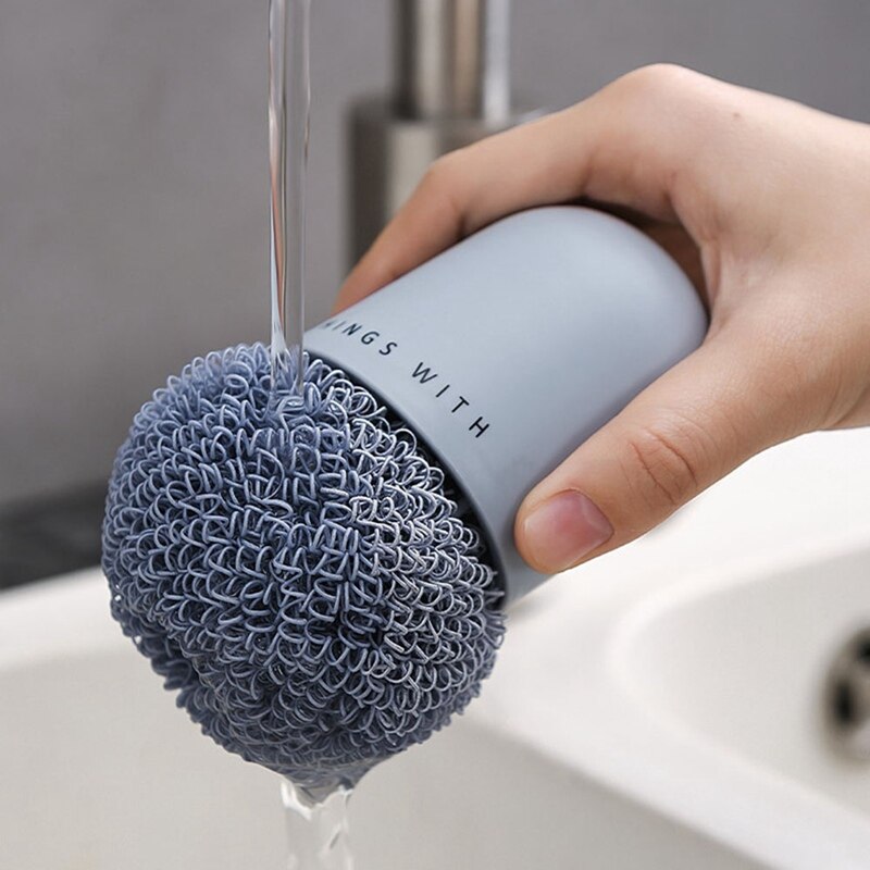 Køkken husholdning opvask vaskekande børste pande rengøring børste stål kugle rengøring kugle værktøj