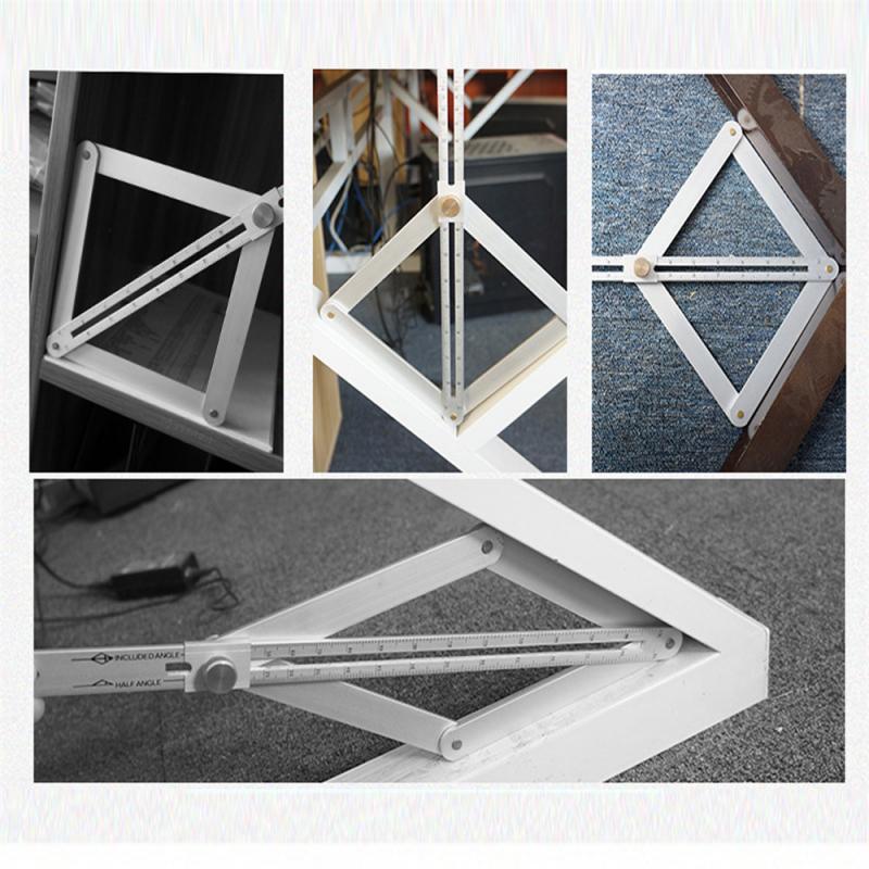 Multi-angle Corner Angle Finder Stainless Steel Protractor Ruler Woodworking Model Craft Angle Square Corner