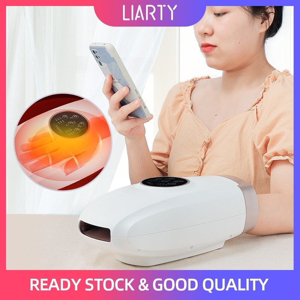 Heated Hand Massager Air Compression Palm Massager Finger Wrist Spa Relax Pain Relief Device Pressotherapy Palm Massage Machine