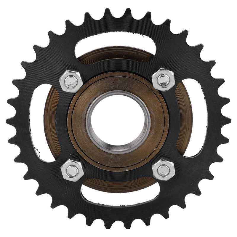 420 34T Freewheel for ATV Electric Tricycle Chainring 420 34T Chain Sprocket Toothless Flywheel for ATV Go‑kart