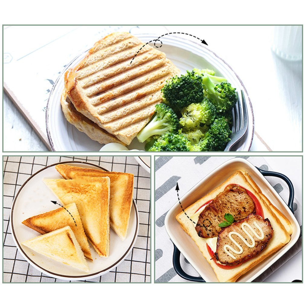 Household Double-Sided Mini Bread Machine Triangle Plate Bake Fried Egg Barbecue Breakfast Machine