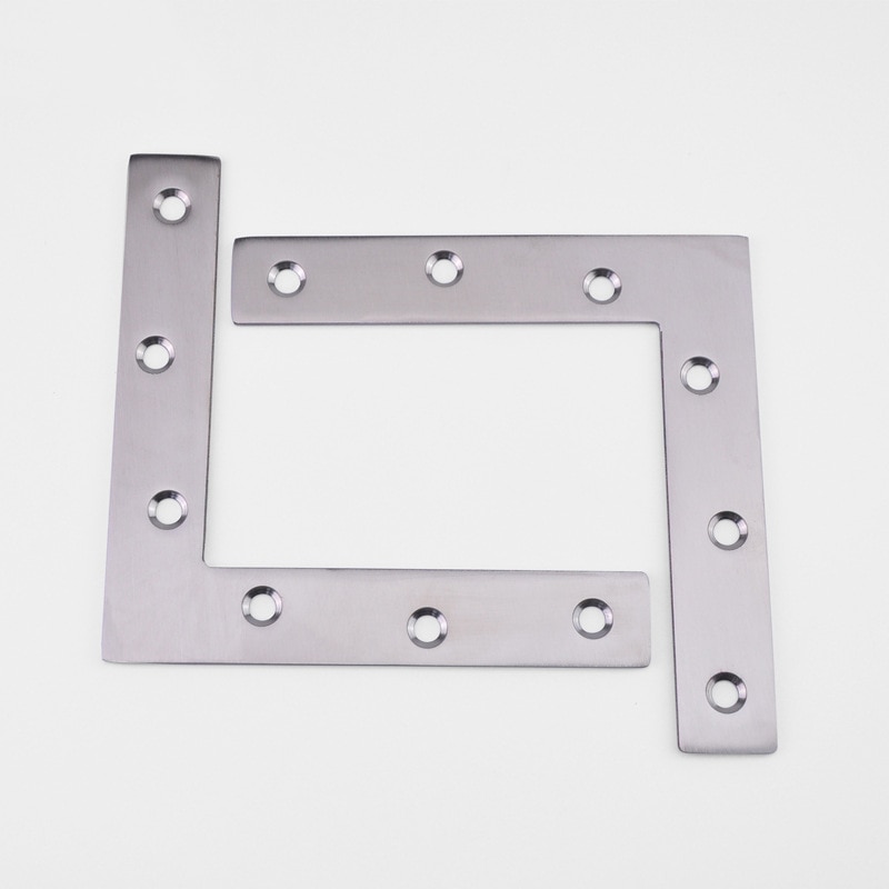 FGHGF 90 Degree L Shaped Stainless Steel Flat Plate Corner Brace Angle Brackets