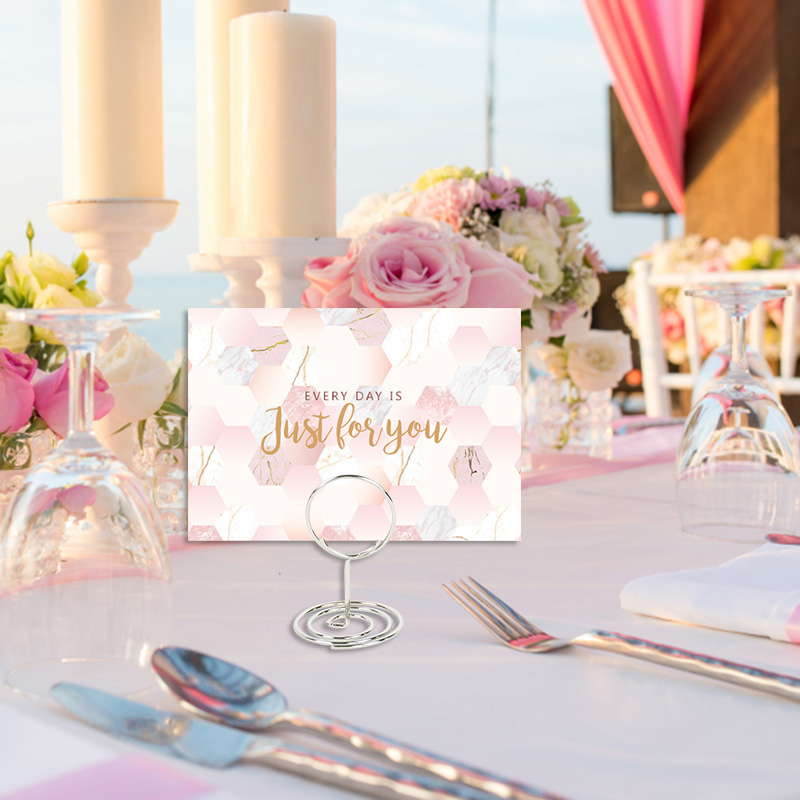 Metal Place Card Holders Photo Clip Stands Wedding Table Number Name Sign Stand for Wedding Birthday Party Home Decoration 10pc