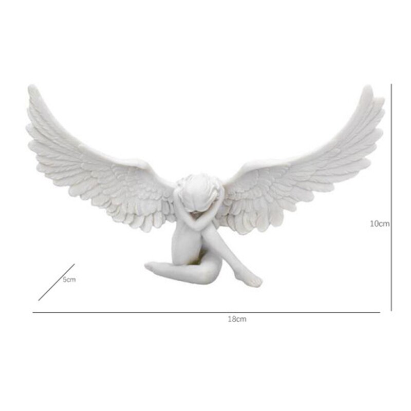 Figuras de hadas de ángel para el hogar, figuritas de resina para el jardín, accesorios de decoración artística D6