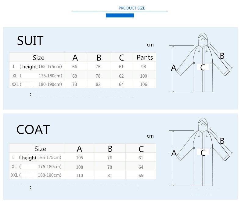 rain coat women polyester waterproof rainwear suits men navy raincoat for fishing camping YY094