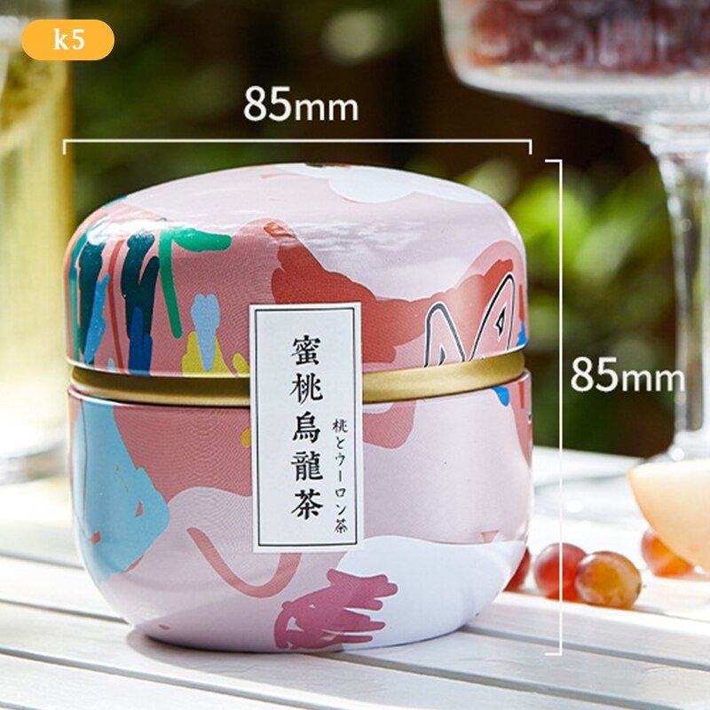 Tea Cans Retro Floral Tin Cans Tea Storage Box Wedding Candy Box Box Sealed Food Packaging Jars Candle Jars: -N5