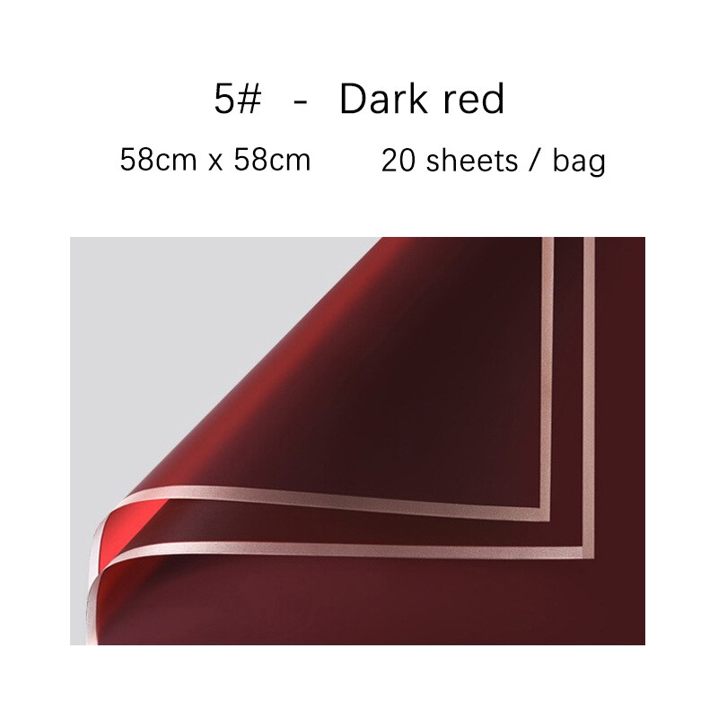 Carta per mazzo da fiorista impermeabile, carta da regalo per fiori freschi con bordo dorato, confezione regalo, artigianato fai-da-te, forniture per mazzo da fioraio: 5