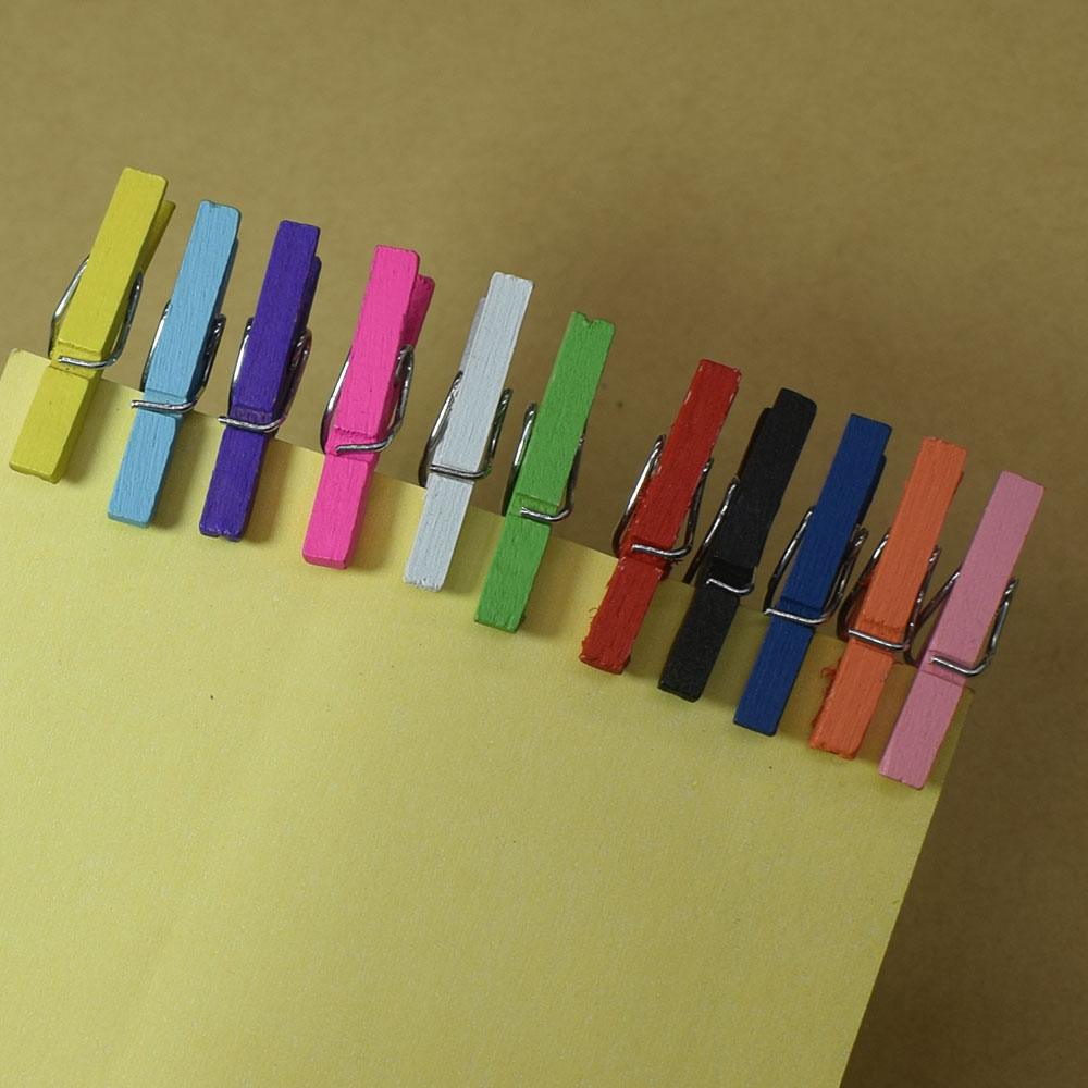 50Pcs 45X7MM Mini Natuurlijke Houten Clip Voor Foto Clip Wasknijper Craft Decoratie Clips Pinnen Craft Decoratie Clips Pinnen