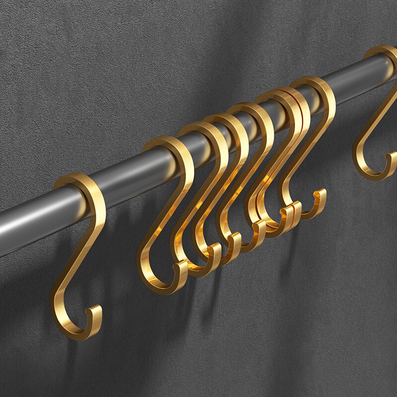 1/5/10 stk plads aluminium s krog soveværelse køkken multifunktionel hængekrog lås holder hængende opbevaringsværktøj