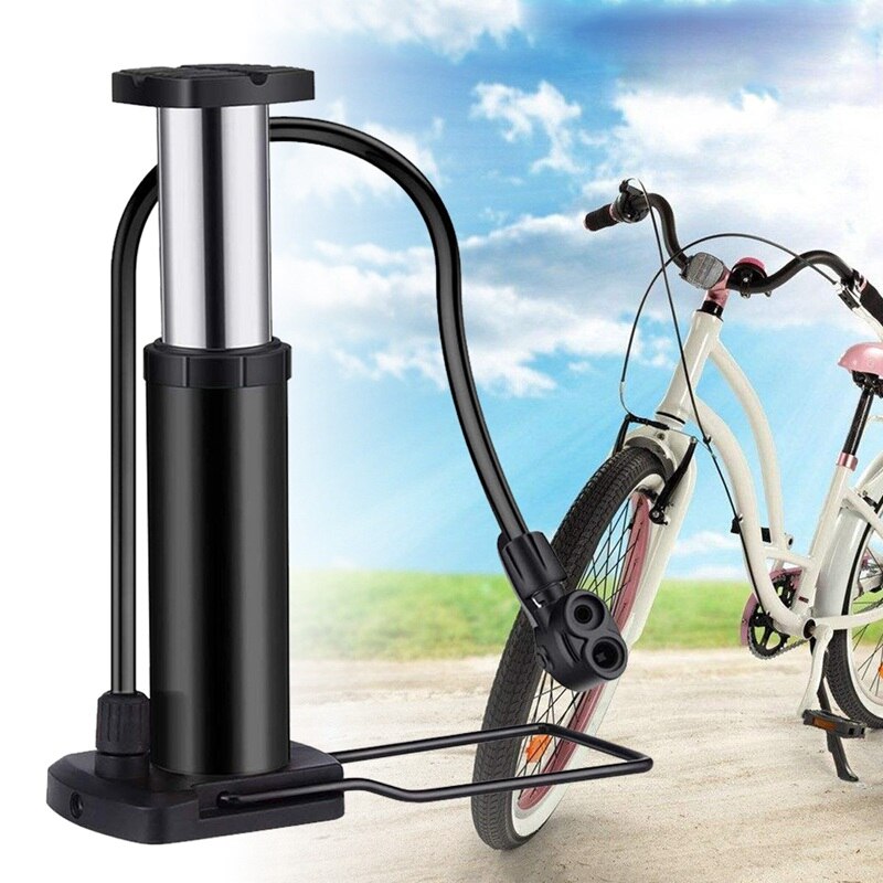 Fahrrad Pumpe Mini Bike Boden Pumpe Fuß Aktiviert Fahrrad Luftpumpe und Aluminium Legierung Tragbare Fahrrad Pumpe Mountainbike Reifen pumpe Com