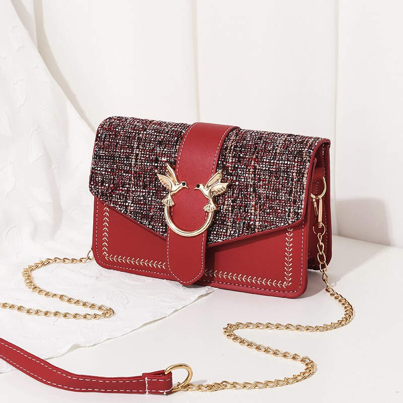 Mini håndtasker kvinder skuldertasker retro bred skulderrem messenger taske pung simple style crossbody tasker