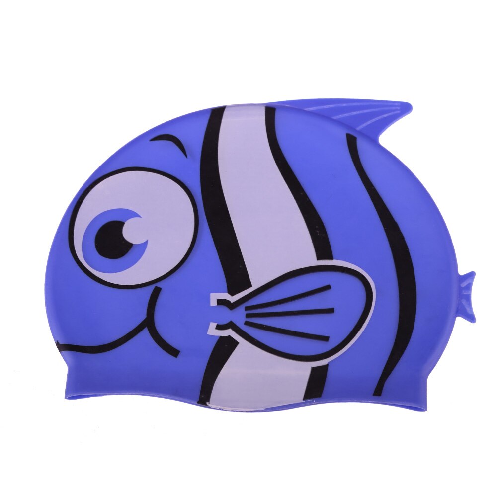 Children Cartoon Swimming Cap Silicone Diving Waterproof Swim Hat Kids Girl Boy Favor Bathing Cap With Fish Shark Pattern
