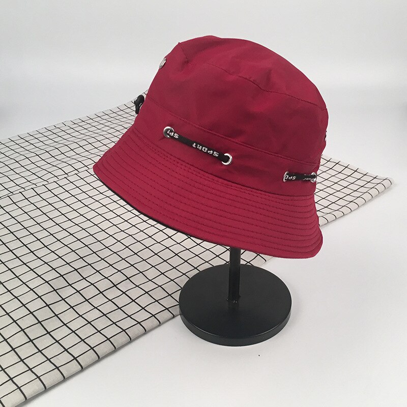 Fisherman Hat Female Spring and Summer Sun Protection UV Bucket Hat Wild Face-lift Drawstring Sun Hat Outside Sport Bucket Hat
