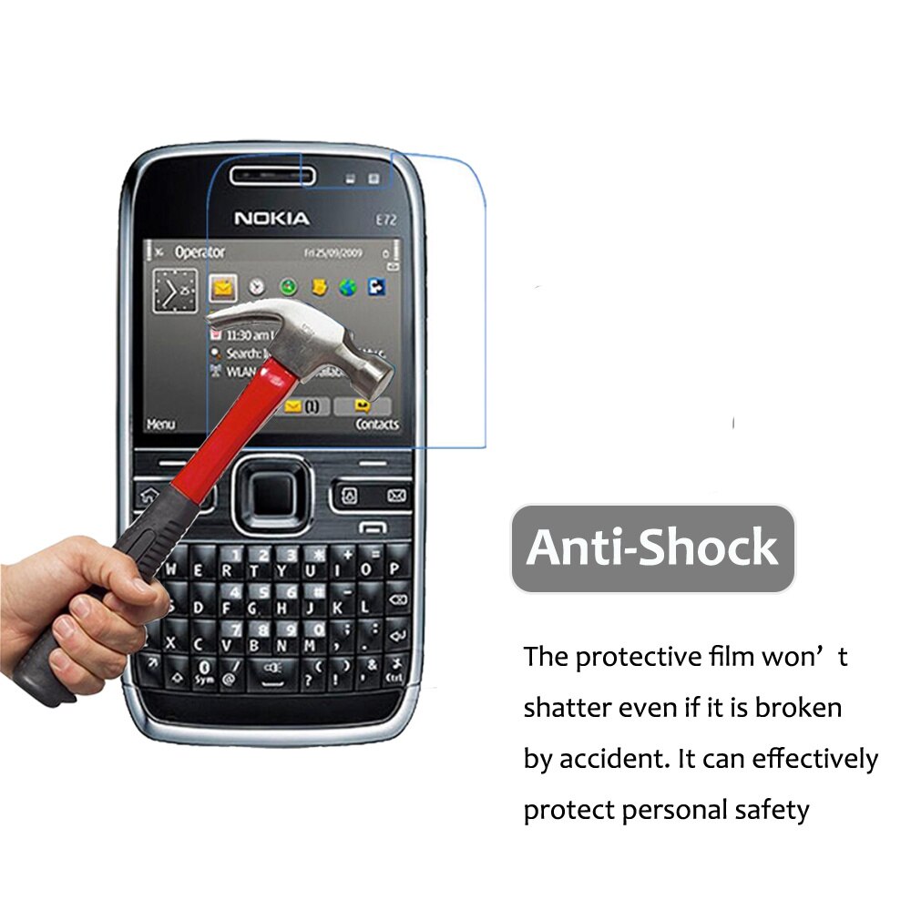 3Pcs Voor Nokia E72 Hd Clear Ultra Dunne Pet Screen Protector Film Voor Nokia E72 5H Anti-kras Explosieveilige Film Niet Glas