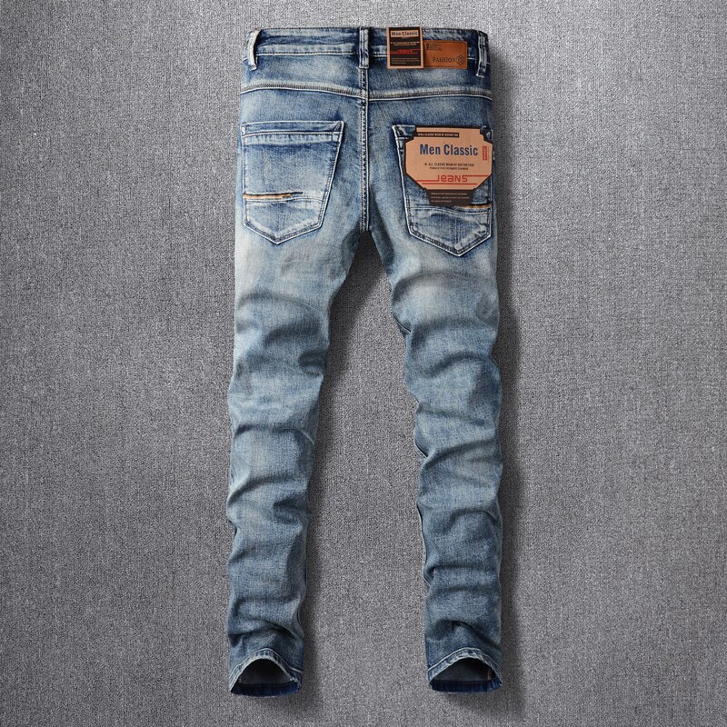 Mens Jeans Jeans Strappati Elasticizzati Jeans Skinny Strappati