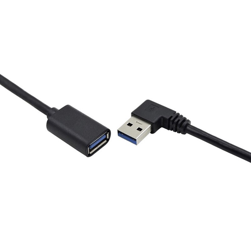 USB 3.0 Extension Cable Data Line 90 Degree Angle High Speed Portable for Home Office Business Data Line Cable Accessories