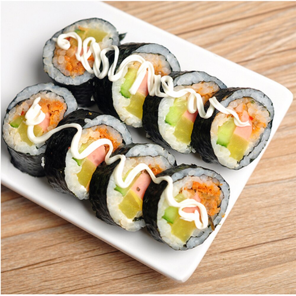 DIY bambusowa mata robić Sushi przyrząd kuchenny Sushi rolka nieprzywierająca Sushi kurtyna ręczna maszyna Sushi narzędzie akcesoria robić gotowania