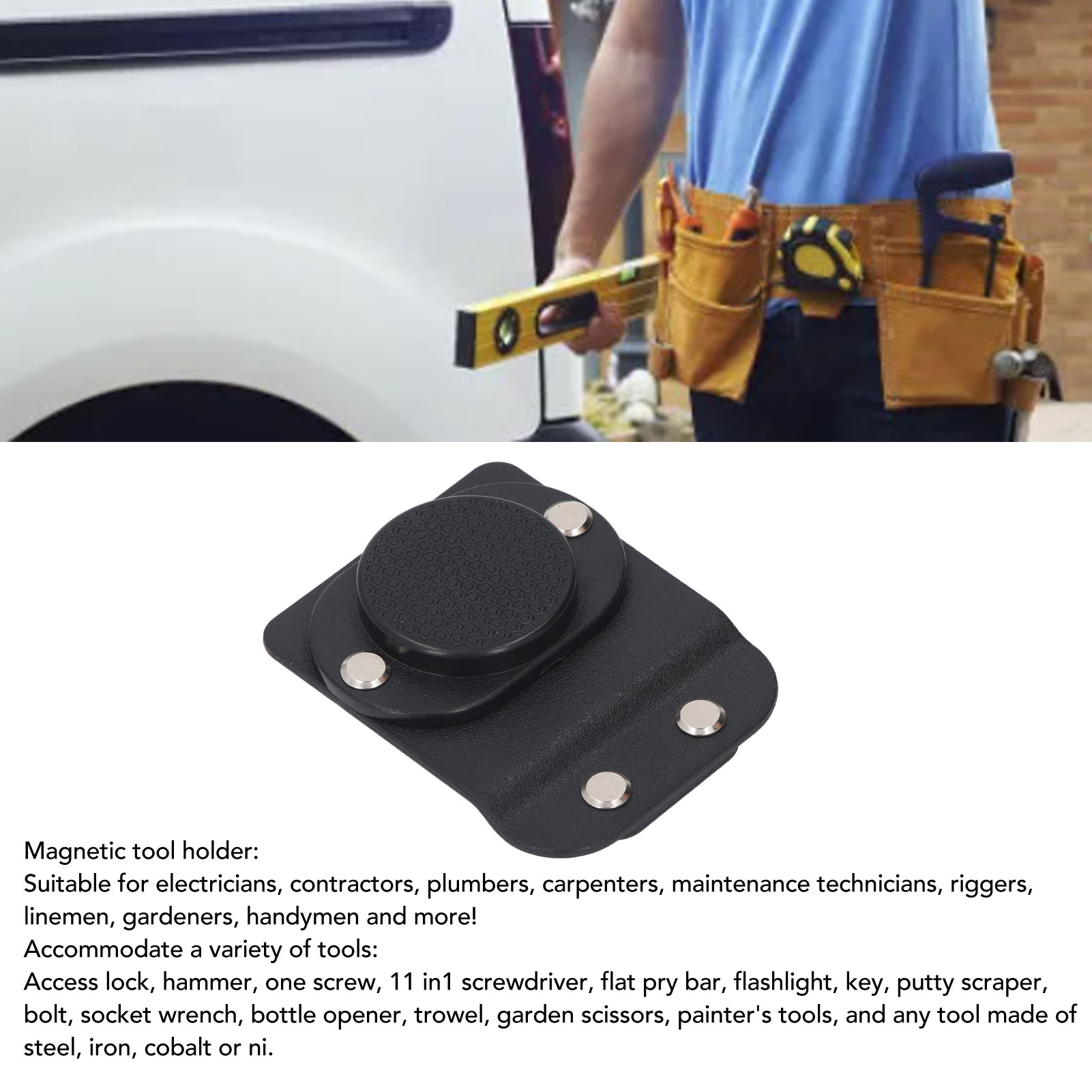 Magnetisk belteholder magnetisk verktøyholder belte magnetisk hylster for skruer spiker hammer tang skrutrekker magnetisk verktøyholder