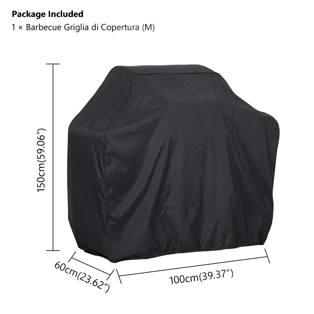 5 Sizes BBQ Cover Waterproof Grill Accessories Barbecue Covers for Weber Gas Large Barbeque UV Outdoor Garden BBQ Accessories: M 100x60x150cm