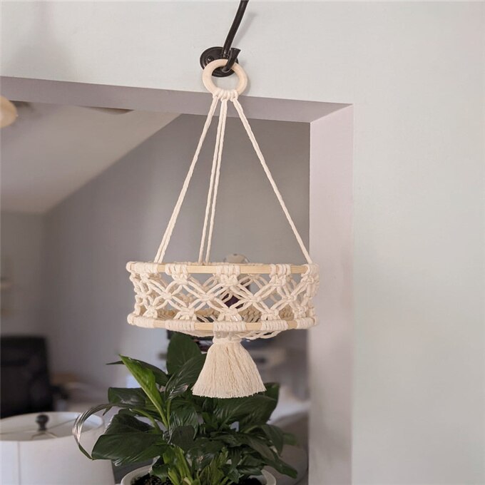Boho Fruit Macrame Hanging Kitchen Storage Basket