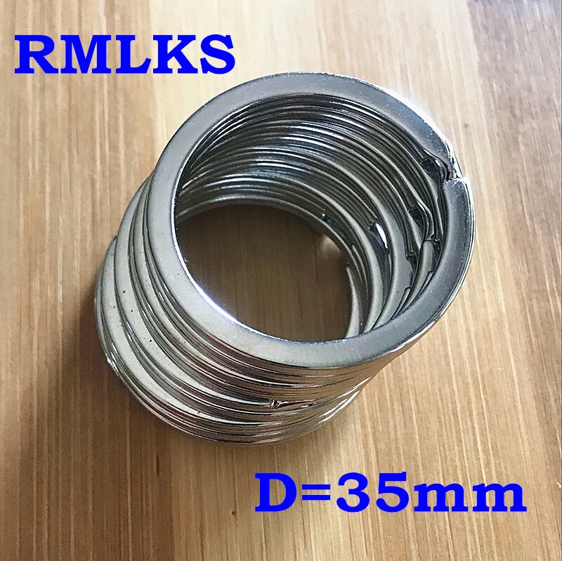 10 st/lot nyckelring metall silver nickel split nyckelring nyckelring 15mm 25mm 28mm 30mm 35 kontakter rostfritt stål