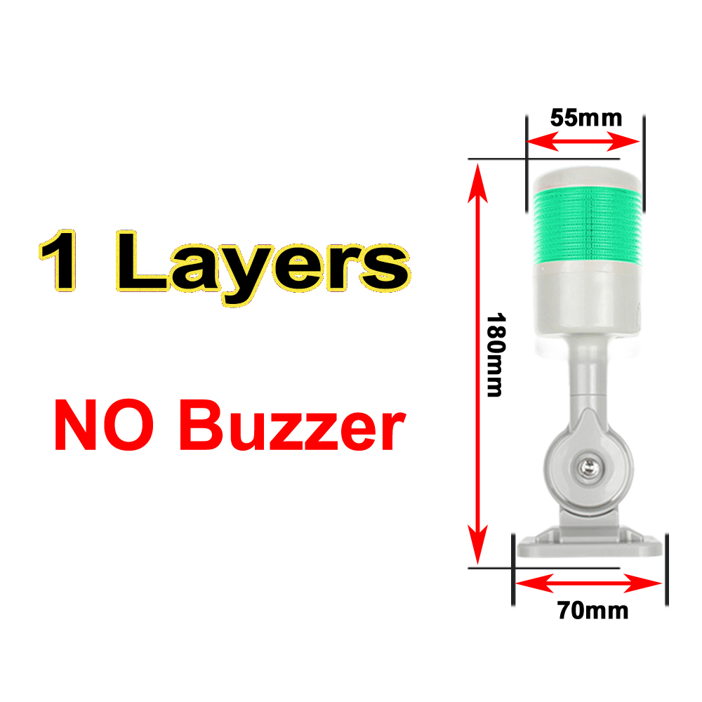 180 pila giratoria luz roja naranja ámbar verde luz de advertencia industrial para máquina CNC 24V CC 12V luz intermitente constante LED