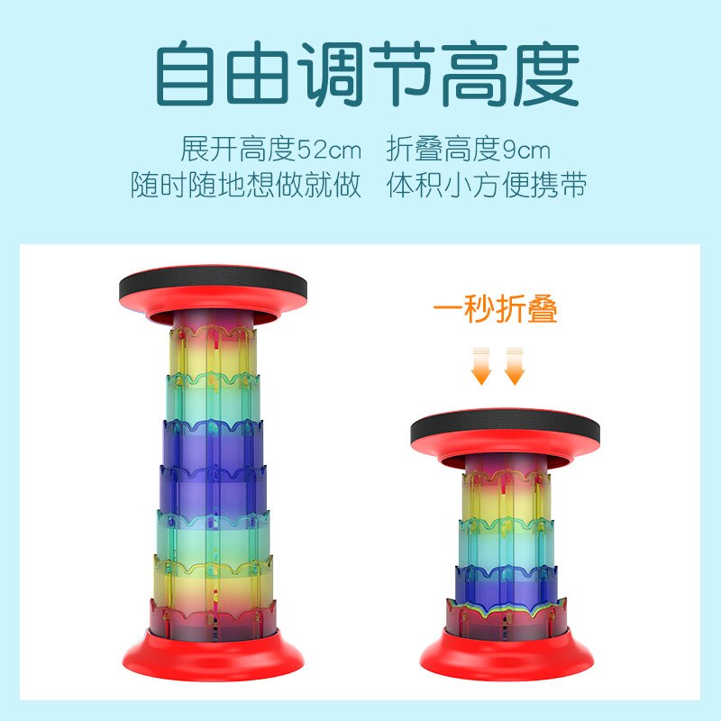 2022 Kantelbare Lotus Vouwen Telescopische Kruk Camping Camping Auto Queuing Draagbare Kruk 10 Kraampjes Verstelbare Hoge Stijl Kruk