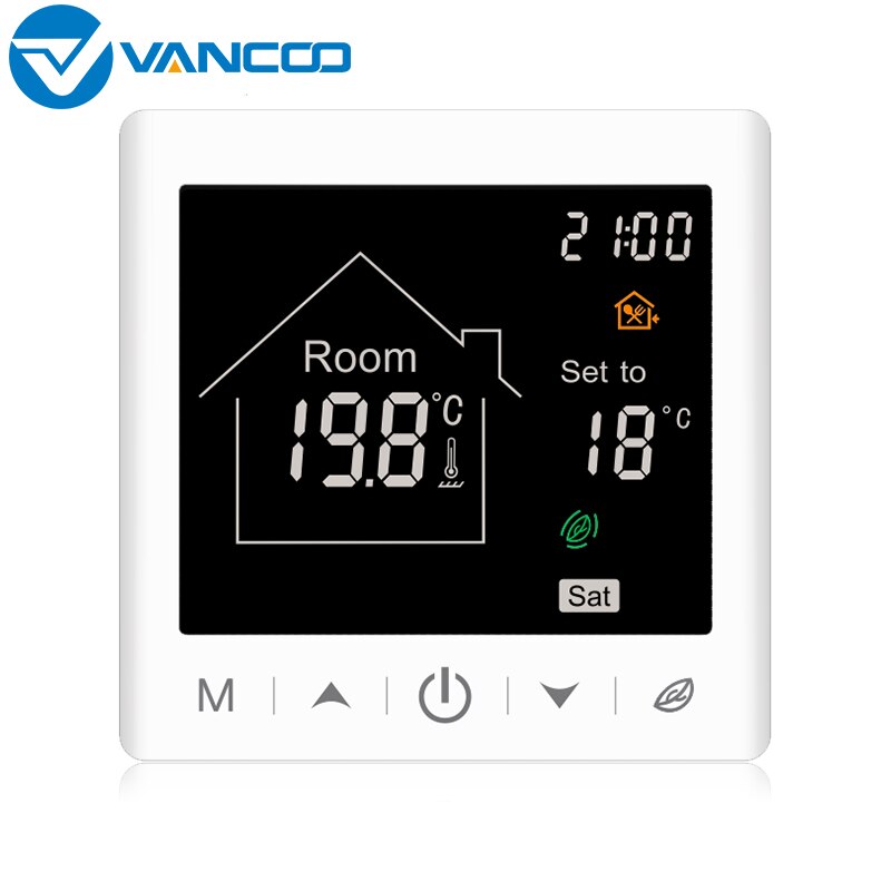 Vancoo Water Heating Thermostat 220V Temperature Controller Warm Floor Heating Digital Display Screen Thermoregulator