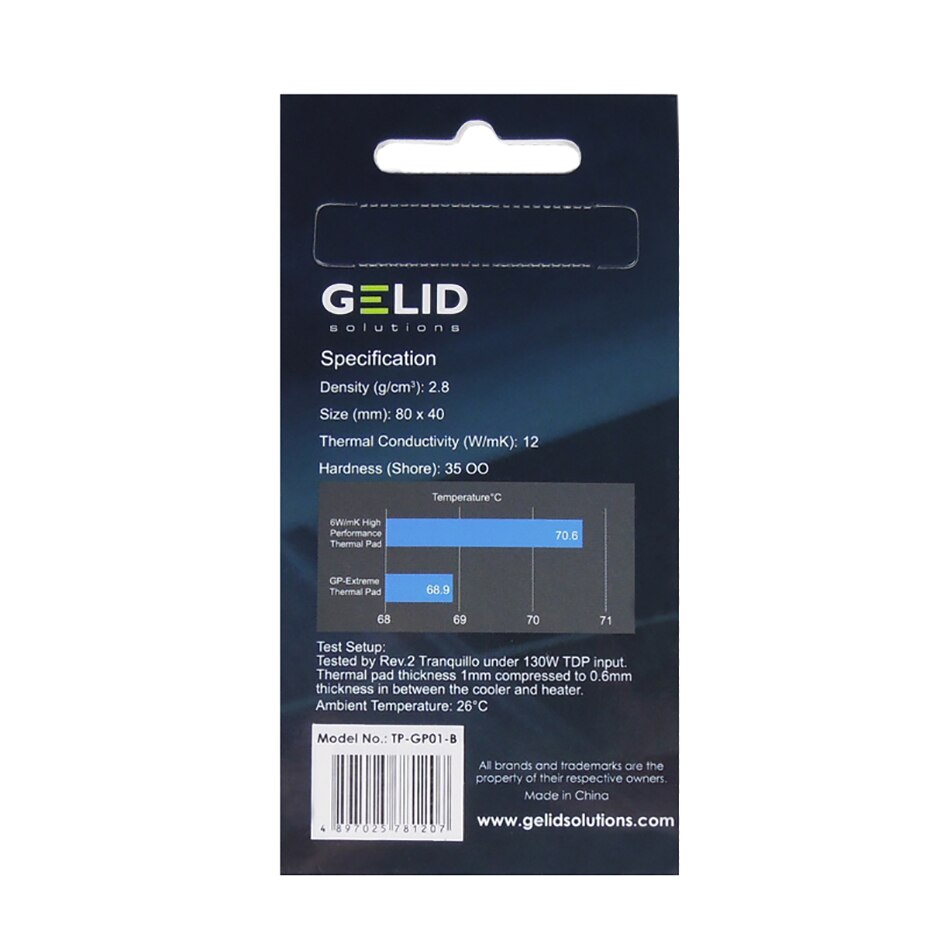 GELID GP-EXTREME Thermal Grease 80X40MM/120X120MM Thermal conductivity 12W/MK CPU GPU Silicone Grease pad