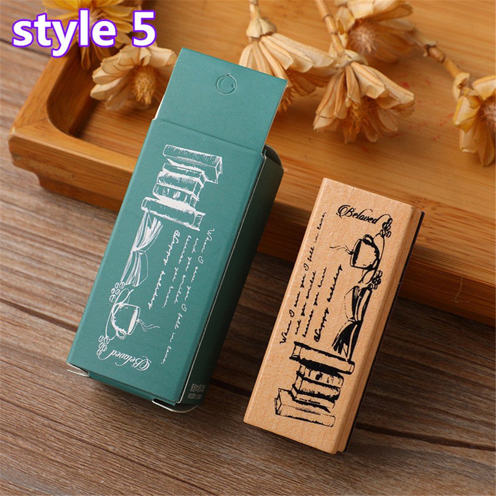 1 sztuk drewniane roślin kwiat dziewczyny Seal Vintage stemple gumowe DIY rzemiosło szycia tłoczenia akcesoria do scrapbookingu: 5