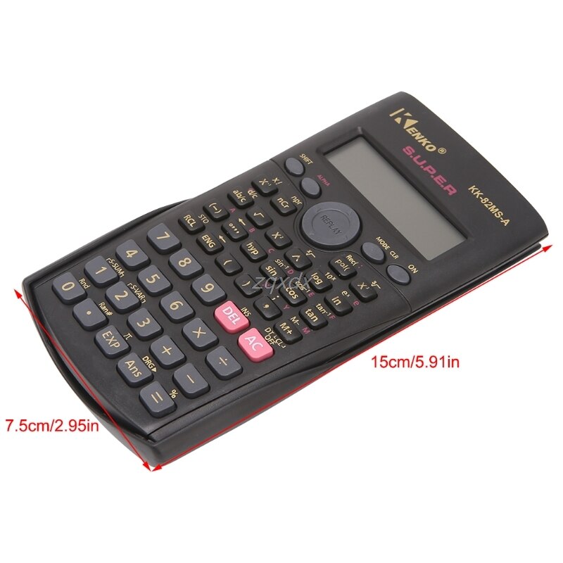 Multi-Function 2-Line Display 12 Digit Electronic Scientific Student Calculator