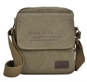 stacy bag brand men handbag male small cross-body shoulder bag man mini canvas messenger bag travel bag: Army Green