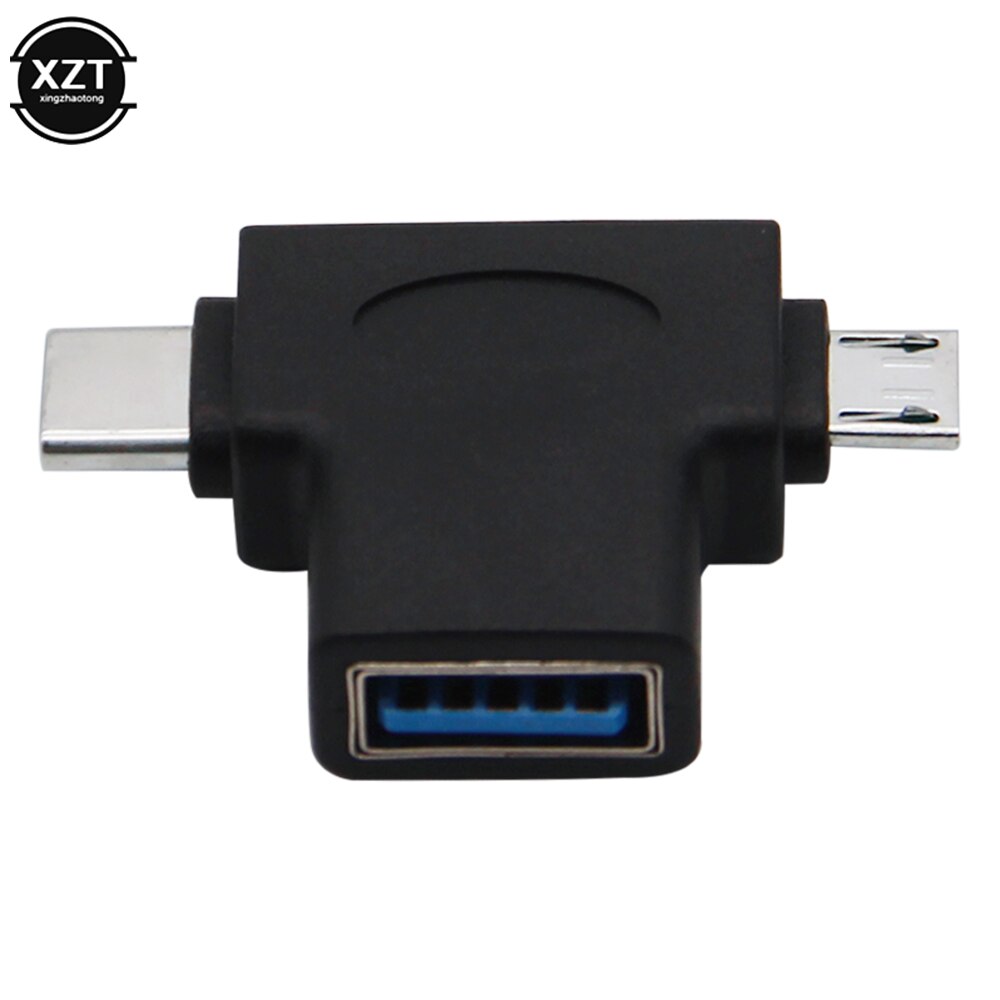 2 In 1 Otg Adapter Usb 3.1 Type-C + Micro Usb Male Naar Usb 3.0 Female Converter Voor huawei Xiaomi Een Plus Nexus 6P