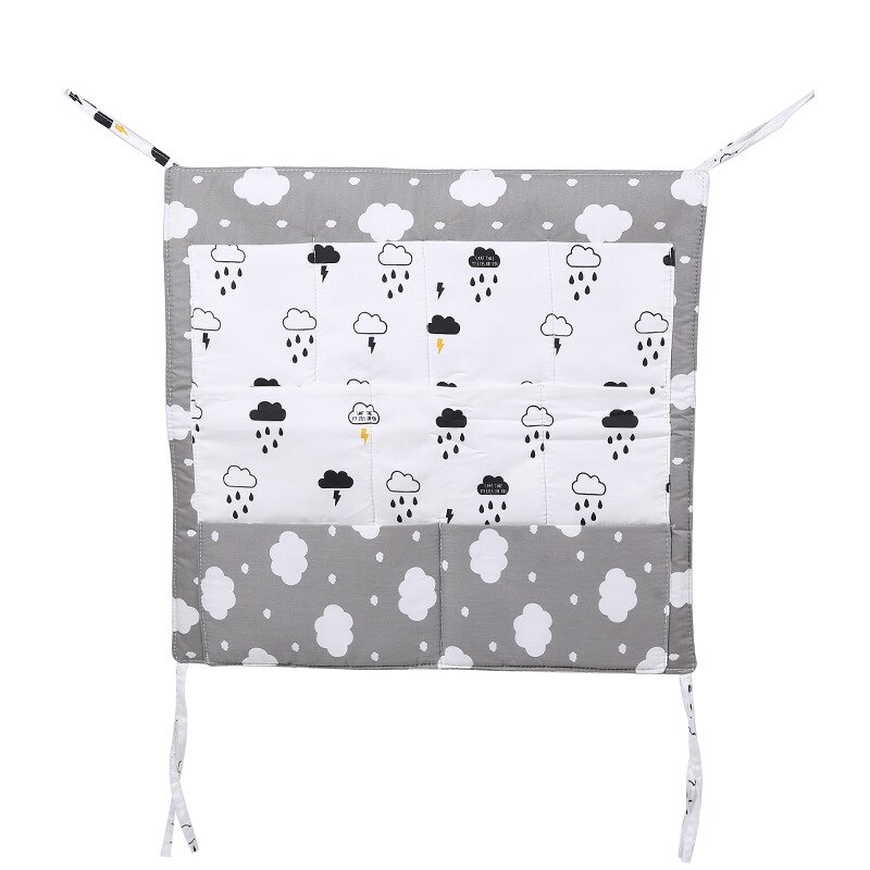 Multi-funcional cama de berço do bebê pendurado saco de armazenamento cama do bebê pára-choques macio 55*60cm decoração do quarto pára-choques conjunto de cama fotografia