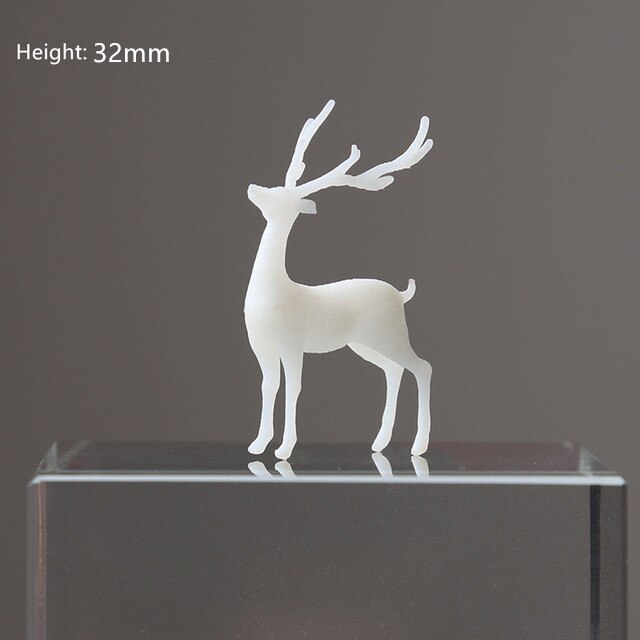 3 sztuk 3D trójwymiarowy las mikro krajobraz wypełniacz akcesoria przezroczysta żywica epoksydowa klej DIY wypełniacz dekoracje ełk deer tryb: Style 6