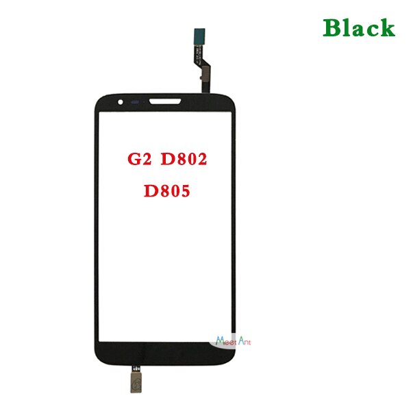 Vervanging 5.2 "Voor Lg G2 D802 D805 En G2 D800 D801 D803 Touch Screen Digitizer Sensor Buitenste glas Lens Panel: D802 D805 Black