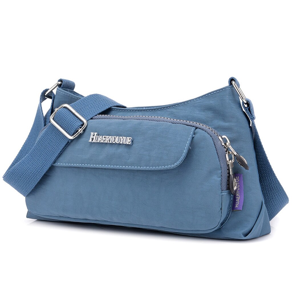 Women Nylon Available Shoulder Bag Waterproof Daily Crossbody Bag Woman Business Handbag Travel Pack Bolsa In stock #YJ: Light blue