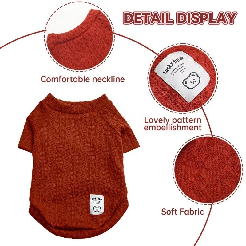 Pull ours mignon pour animal de compagnie, multicolore en option, vêtements pour chat et chien, pull doux et confortable