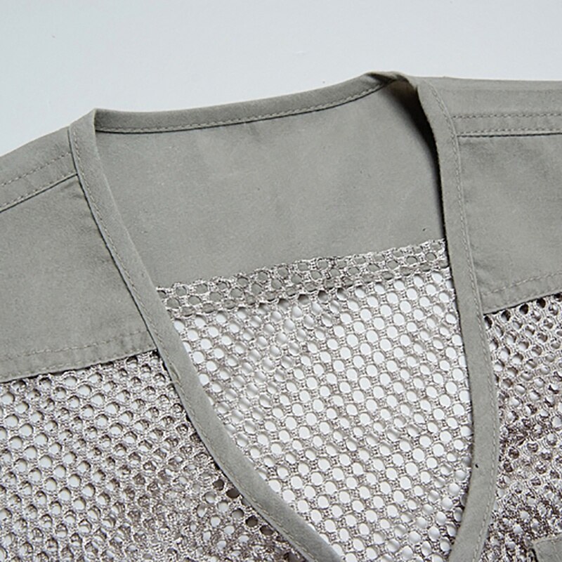 Fiskeveste udendørs fiskeveste hurtigtørrende multi lomme mesh jakker fotografering vandring åndbar vest fiskevest