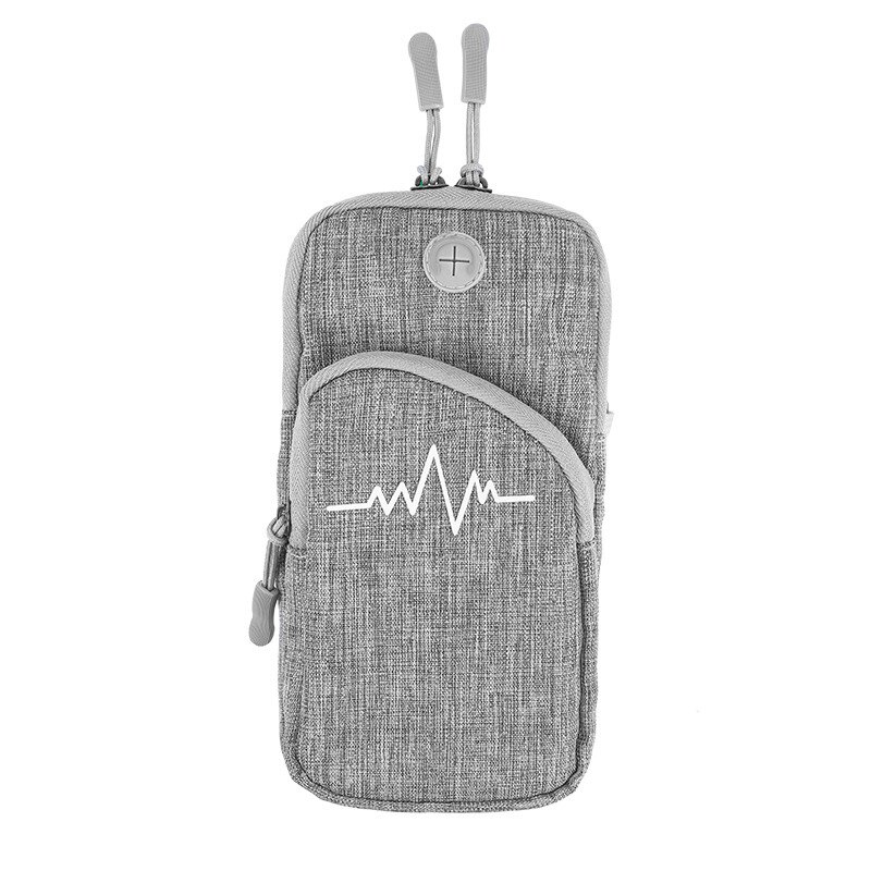 AUJA Running Phone Arm Bag attrezzature per il Fitness borsa a mano per esterni borsa da polso borsa da braccio sport per telefono cellulare con schermo da 4-6 pollici: Grey