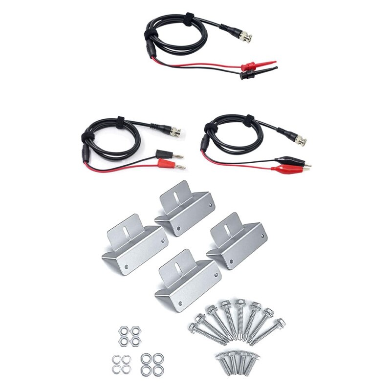 Support Z et sondes Oscilloscope pour montage de panneaux solaires, BNC vers Crocodile, pinces BNC vers Mini crochet, câble de prise