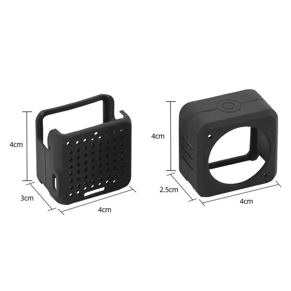 Weiche silikonhülle für dji action 2 kamera, schutzhülle aus gehärtetem glas, action 2 zubehör