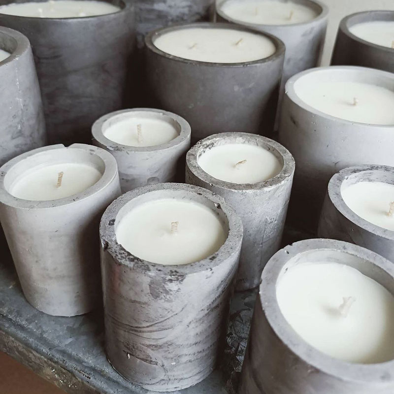 Rund betong ljuskärl form cement ljus kopp silikon form betong ljus burk ljusstake gips pennhållare form