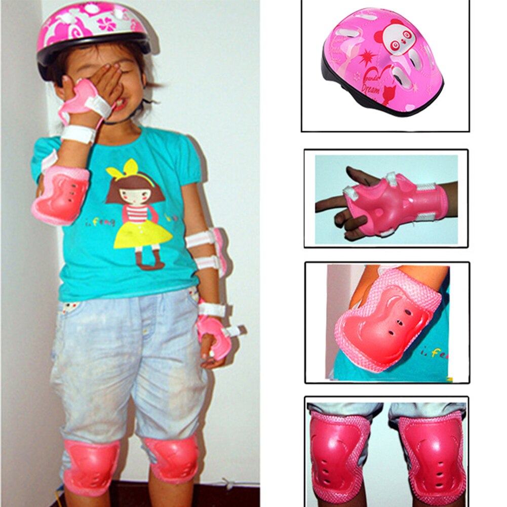 Sports Elbow Skating Knee Outdoor Wrist Riding Cycling Adjustable Protective Gear Roller Safeguard Helmet Protector Set For Kids