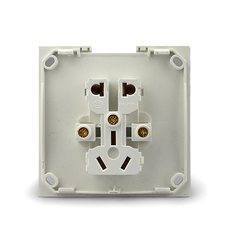 China ccc Standard steckdose, Weiß 86 Stil Stecker Adapter Steckdose, flammschutzmittel PC, zinn Phosphor Bronze-, AC 220-250v