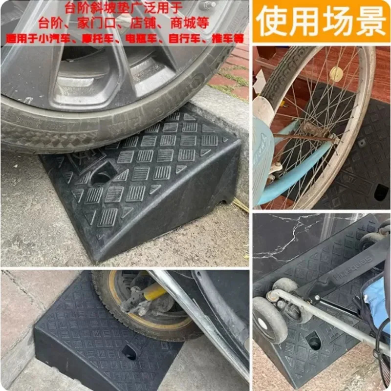 3 cm hoge auto-toegangshelling driehoek pad snelheidsreductiemiddel duurzame drempel voor auto motorfiets zware rolstoel rubberen wiel x1