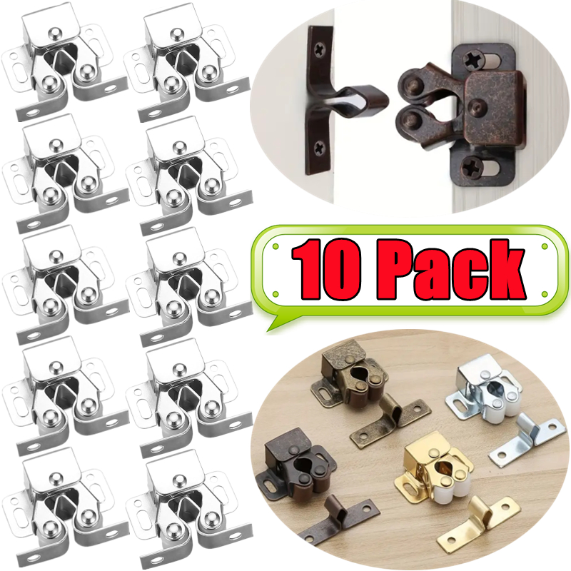 Cabinet Catches Magnet Door Stop, Closer, Stoppers, Damper, Buffer para Armário, Hardware, Móveis, Acessórios, Acessórios, Novo, 10-1Pack