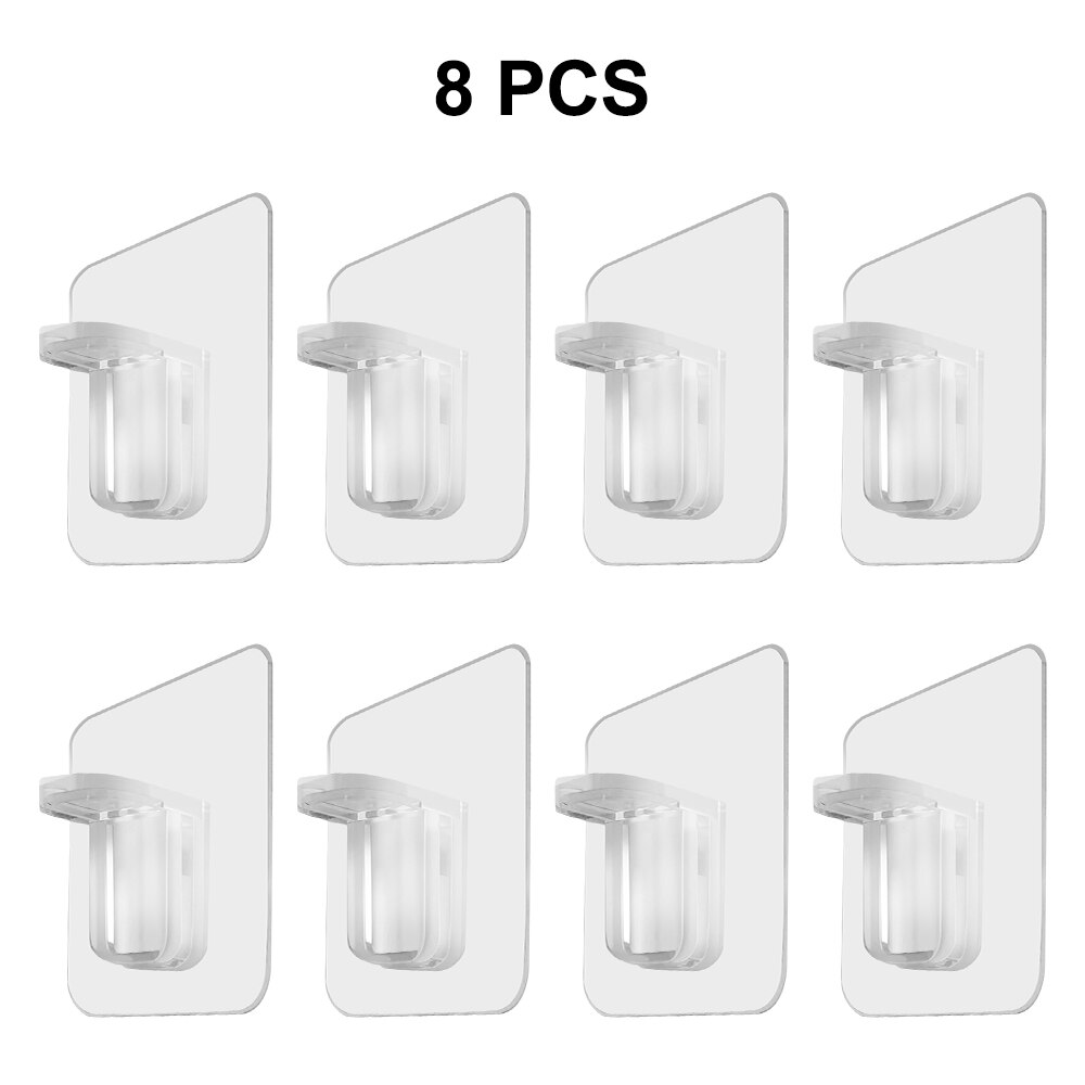Itseliimautuvat hyllyn tukitapit muovikaappi kaappi hyllytuki klipsi rei'itysvapaa seinäripustin tarra keittiön kylpyhuoneeseen: Tyyppi  b 8 kpl