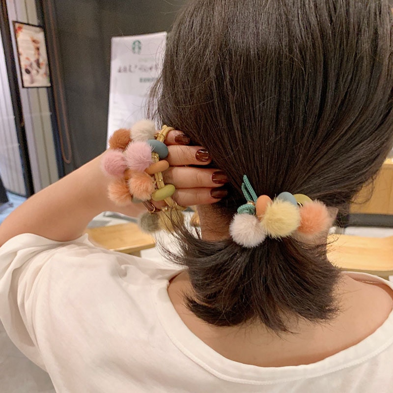 35mm/10 Uds. Bolas de piel de conejo pompón Artificial Multi color pompón DIY pompones manualidades para bolas de pelo Furball suministros de costura
